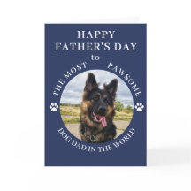 De meest pawsome hond papa foto blauw