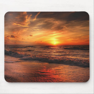 De meest perfecte zonsondergang bij het strand muismat