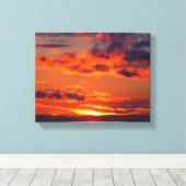 De meest perfecte zonsondergang canvas afdruk (Insitu (Houten vloer))