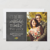 De meest prachtige foto van het tijdscalkbord feestdagenkaart (Voorkant)