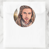 De meest prominente man in het dorp ronde sticker (Tas)