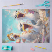 De meest sassige trio wacky chicks op het strand tissuepapier (Craft)
