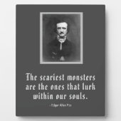De meest Scariaste Monsters Edgar Allan Poe Quote Fotoplaat (Voorkant)