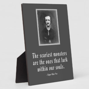 De meest Scariaste Monsters Edgar Allan Poe Quote Fotoplaat