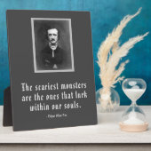 De meest Scariaste Monsters Edgar Allan Poe Quote Fotoplaat (Zijkant)
