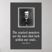 De meest Scariaste Monsters Edgar Allan Poe Quote  Poster (Voorkant)