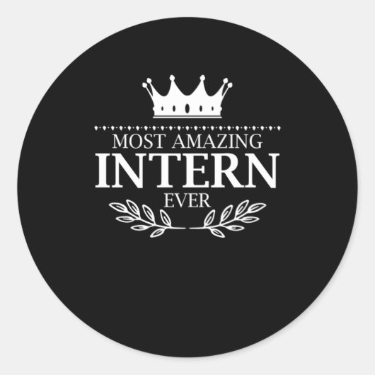 De meest verbazingwekkende intern ooit internershi ronde sticker (Voorkant)