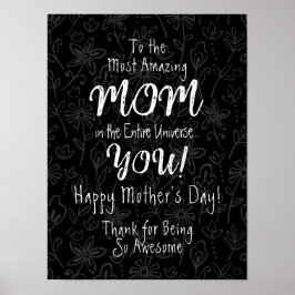 De meest verbluffende mammakreelgrafie zwart-wit poster