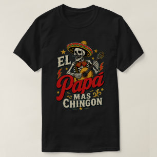 De meest vetste Papa Mariachi Skelet Mexicaanse Pa T-shirt