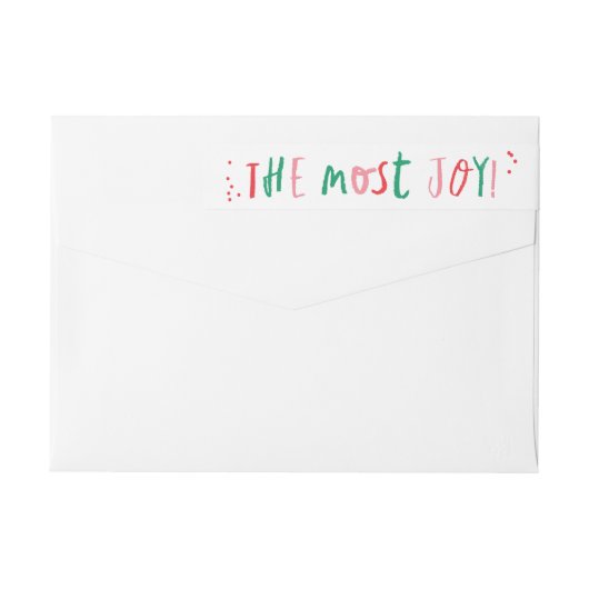 De meest vreugde feestkaart wrap around adres (Achterkant)