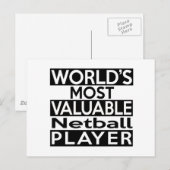 De meest waardevolle Netball Player ter wereld Briefkaart (Voorkant / Achterkant)