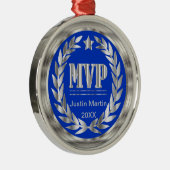 De meest waardevolle speler, Silver en Blue Medal  Metalen Ornament (Rechts)