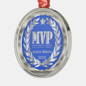 De meest waardevolle speler, Silver en Blue Medal  Metalen Ornament (Links)