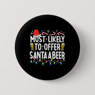 De meest waarschijnlijke aanbieding aan de kerstma ronde button 5,7 cm