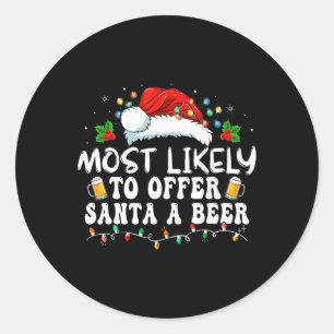 De meest waarschijnlijke aanbieding aan de kerstma ronde sticker