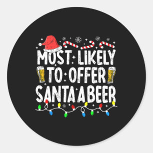 De meest waarschijnlijke aanbieding aan de kerstma ronde sticker