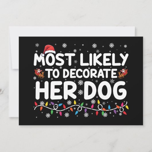 De meest waarschijnlijke decoratie van haar hond F Kaart (Voorkant)