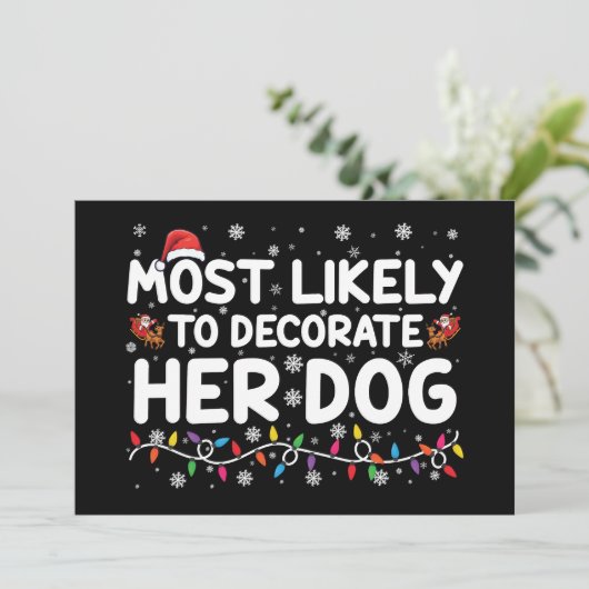 De meest waarschijnlijke decoratie van haar hond F Kaart (Staand voorkant)