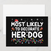 De meest waarschijnlijke decoratie van haar hond F Kaart (Voorkant / Achterkant)