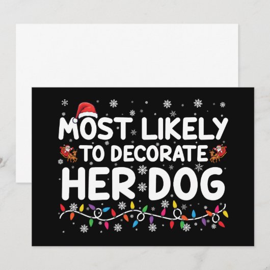 De meest waarschijnlijke decoratie van haar hond F Kaart (Voorkant / Achterkant)