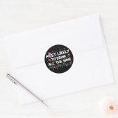 De meest waarschijnlijke Drink van alle kerst van  Ronde Sticker (Envelop)