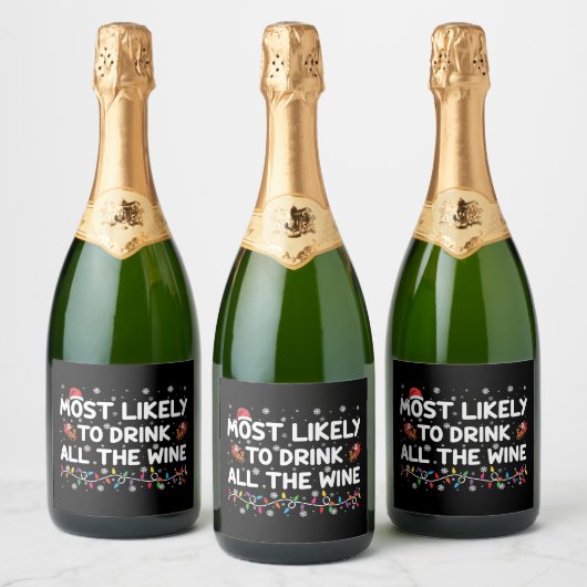 De meest waarschijnlijke Drink van alle kerst van  Sparkling Wijnetiket (Flessen)