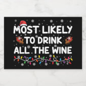 De meest waarschijnlijke Drink van alle kerst van  Sparkling Wijnetiket (Enkel label)