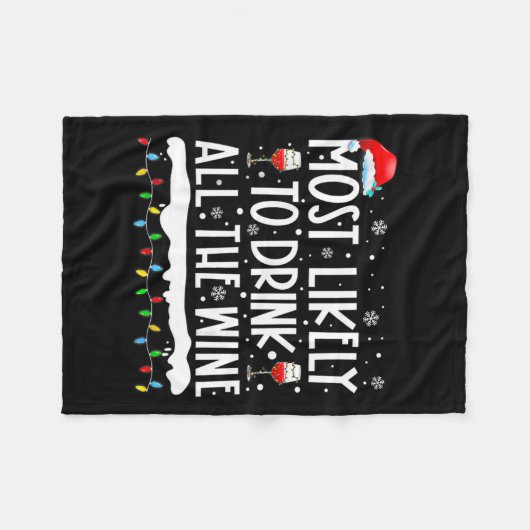 De meest waarschijnlijke Drink van de gehele wijnf Fleece Deken (Voorkant (Horizontaal))