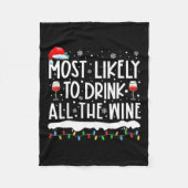 De meest waarschijnlijke Drink van de gehele wijnf Fleece Deken (Voorkant)