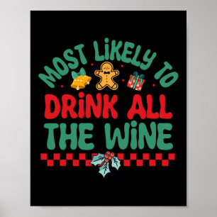 De meest waarschijnlijke Drink van de kerstpajama Poster