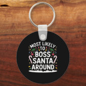 De meest waarschijnlijke is dat de kerstman rond h sleutelhanger (Voorkant)