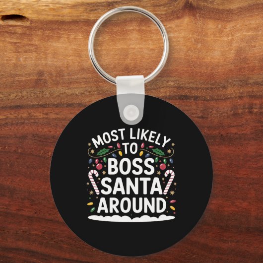 De meest waarschijnlijke is dat de kerstman rond h sleutelhanger (Voorkant)