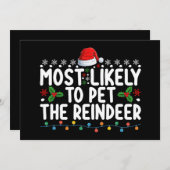 De meest waarschijnlijke kerstfeestdag in de rendi kaart (Voorkant / Achterkant)