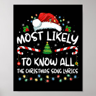 De meest waarschijnlijke kerstman kent alle kerst poster