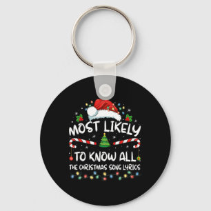 De meest waarschijnlijke kerstman kent alle kerst sleutelhanger