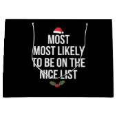 De meest waarschijnlijke kerstman op de lijst van  groot cadeauzakje (Voorkant)