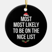 De meest waarschijnlijke kerstman op de lijst van  keramisch ornament (Voorkant)