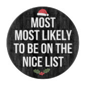 De meest waarschijnlijke kerstman op de lijst van  snijplank (Voorkant)