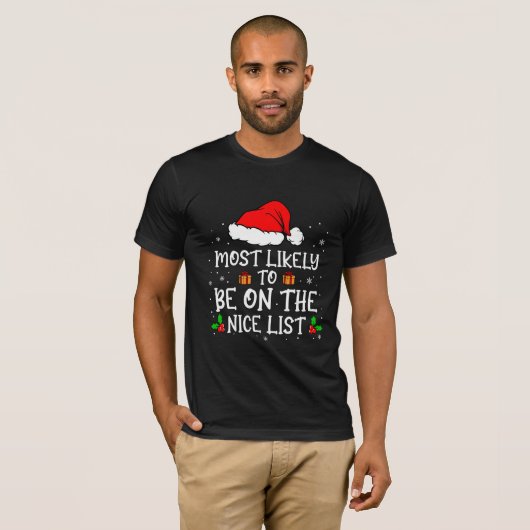 De meest waarschijnlijke kerstman op de lijst van  t-shirt (Voorkant volledig)