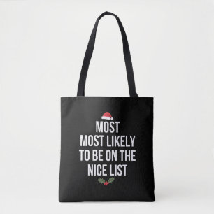 De meest waarschijnlijke kerstman op de lijst van  tote bag