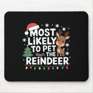 De meest waarschijnlijke kerstman van de rendierfa muismat