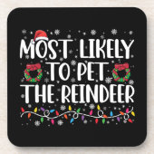 De meest waarschijnlijke kerstman van de renniffer bier onderzetter (Voorkant)