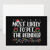 De meest waarschijnlijke kerstman van de renniffer kaart (Voorkant / Achterkant)