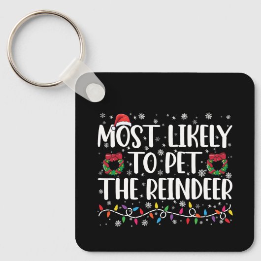 De meest waarschijnlijke kerstman van de renniffer sleutelhanger (Voorkant)