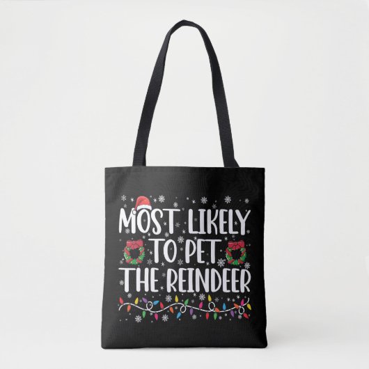 De meest waarschijnlijke kerstman van de renniffer tote bag (Voorkant)