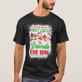 De meest waarschijnlijke manier om haar hond famil t-shirt