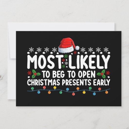 De meest waarschijnlijke manier om met Kerstmis te Kaart (Voorkant)