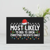 De meest waarschijnlijke manier om met Kerstmis te Kaart (Staand voorkant)