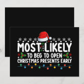 De meest waarschijnlijke manier om met Kerstmis te Kaart (Voorkant / Achterkant)