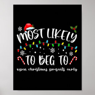 De meest waarschijnlijke manier om met Kerstmis te Poster